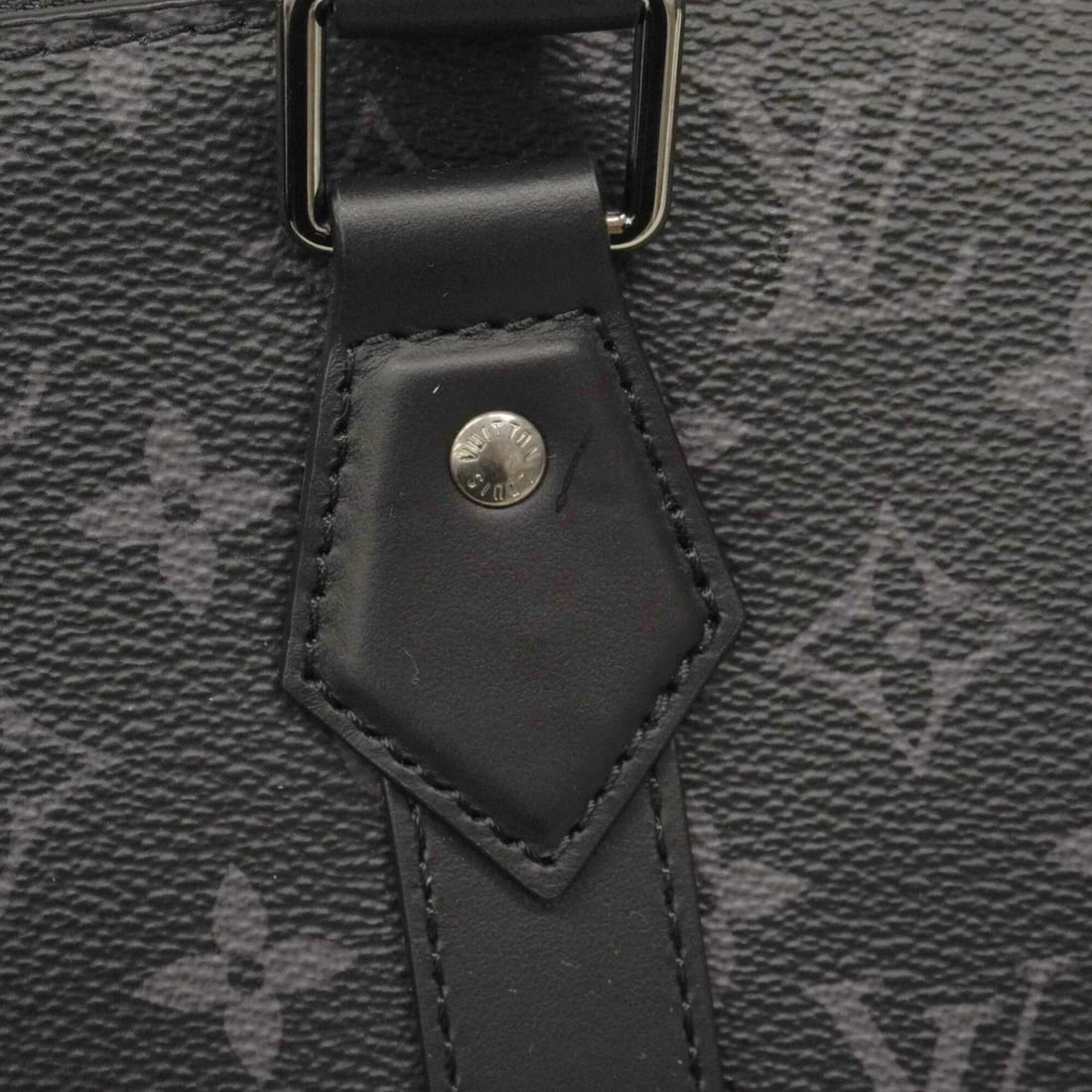 LOUIS VUITTON MONOGRAM ECLIPSE SAC PLACLOTH HANDBAG BLACK - 5
