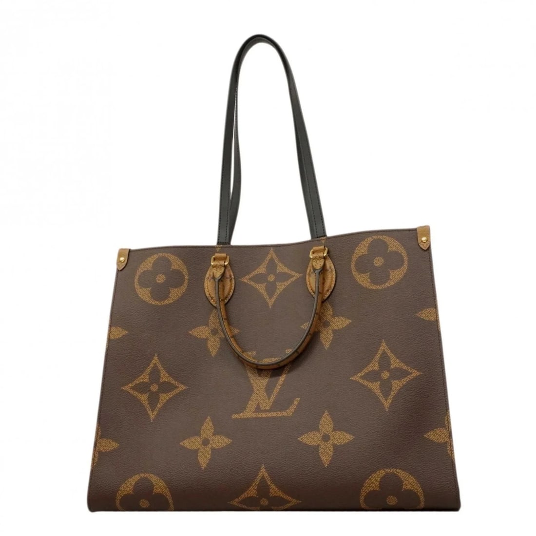 LOUIS VUITTON MONOGRAM GIANT REVERSE ONTHEGO GM TOTE BAG: Louis Vuitton Monogram Giant Reverse OnTheGo GM Tote Bag Brand: Louis Vuitton Type/Style: Tote bag Material: none Color: Brown Size: (HxWxD) 32cm x 42cm x 17cm / 12.59'' x 16.53'' x 6.69'' Accesso