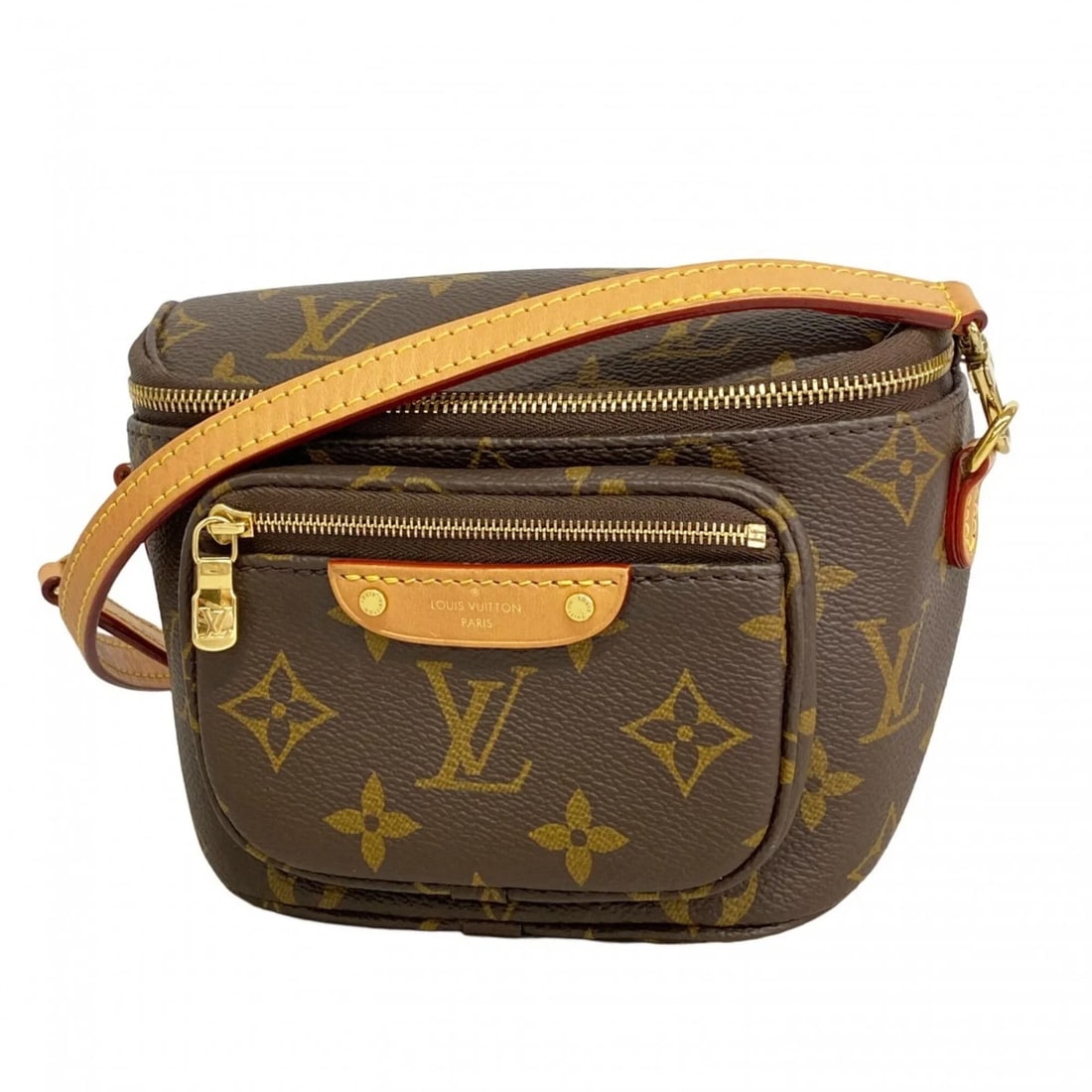LOUIS VUITTON MONOGRAM MINI BUM BAG SHOULDER BROWN: Louis Vuitton Monogram Mini Bum Bag Shoulder Brown Brand: Louis Vuitton Type/Style: Shoulder bag Material: none Color: Brown Size: (HxWxD) 15.5cm x 18cm x 8cm / 6.1'' x 7.08'' x 3.14'' Accessories