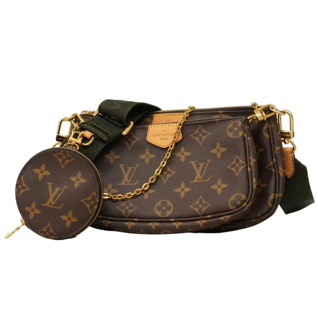 LOUIS VUITTON MONOGRAM MULTIPOCHETTE ACCESSOIRES HANDBAG: Louis Vuitton Monogram Multipochette Accessoires Handbag Brand: Louis Vuitton Type/Style: Handbag Material: none Color: Brown, Khaki Size: (HxWxD) 13cm x 23cm x 7cm / 5.11'' x 9.05'' x 2.75''