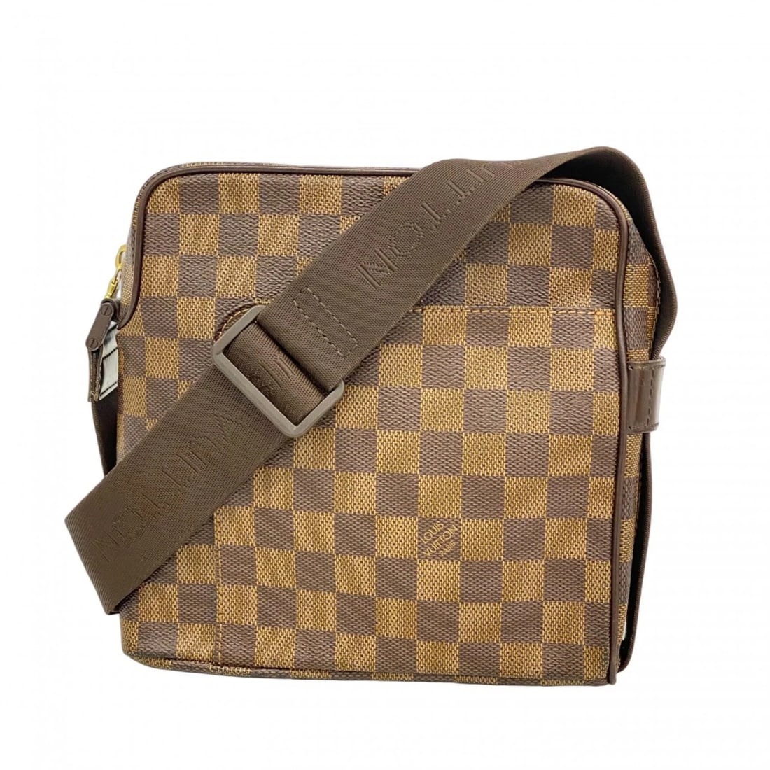LOUIS VUITTON DAMIER OLAF PM SHOULDER BAG: Louis Vuitton Damier Olaf PM Shoulder Bag Brand: Louis Vuitton Type/Style: Shoulder bag Material: none Color: Ebene Size: (HxWxD) 20cm x 20cm x 7cm / 7.87'' x 7.87'' x 2.75'' Accessories: None