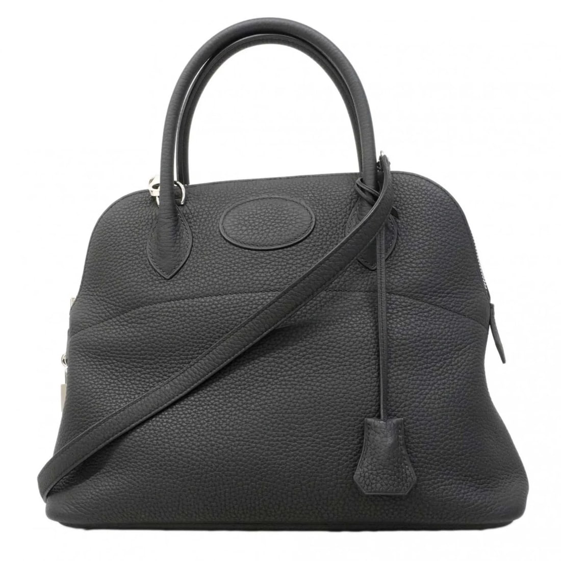 HERMES BOLIDE 31 HANDBAG, TAURILLON CLEMENCE LEATHER: Hermes Bolide 31 handbag, Taurillon Clemence leather Brand: Hermes Type/Style: Handbag Material: Taurillon clemence leather Color: Black Size: (HxWxD) 24cm x 31cm x 12cm / 9.44'' x 12.2'' x 4.72''