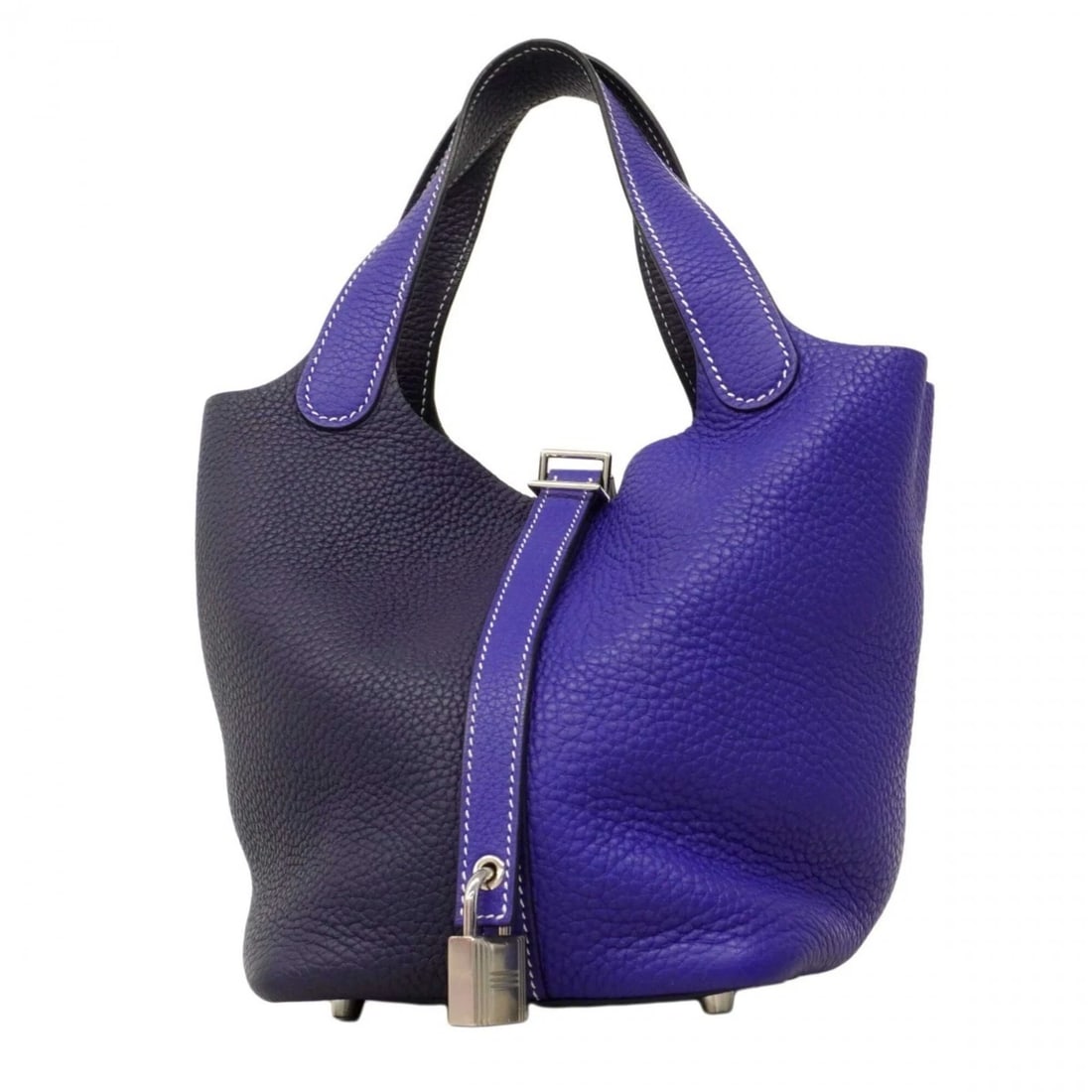 HERMES PICOTIN LOCK PM HANDBAG, CASAQUE: Hermes Picotin Lock PM Handbag, Casaque Brand: Hermes Type/Style: Handbag Material: Taurillon clemence leather Color: Blue Electric Size: (HxWxD) 19cm x 13.5cm x 18.5cm / 7.48'' x 5.31'' x 7.28''