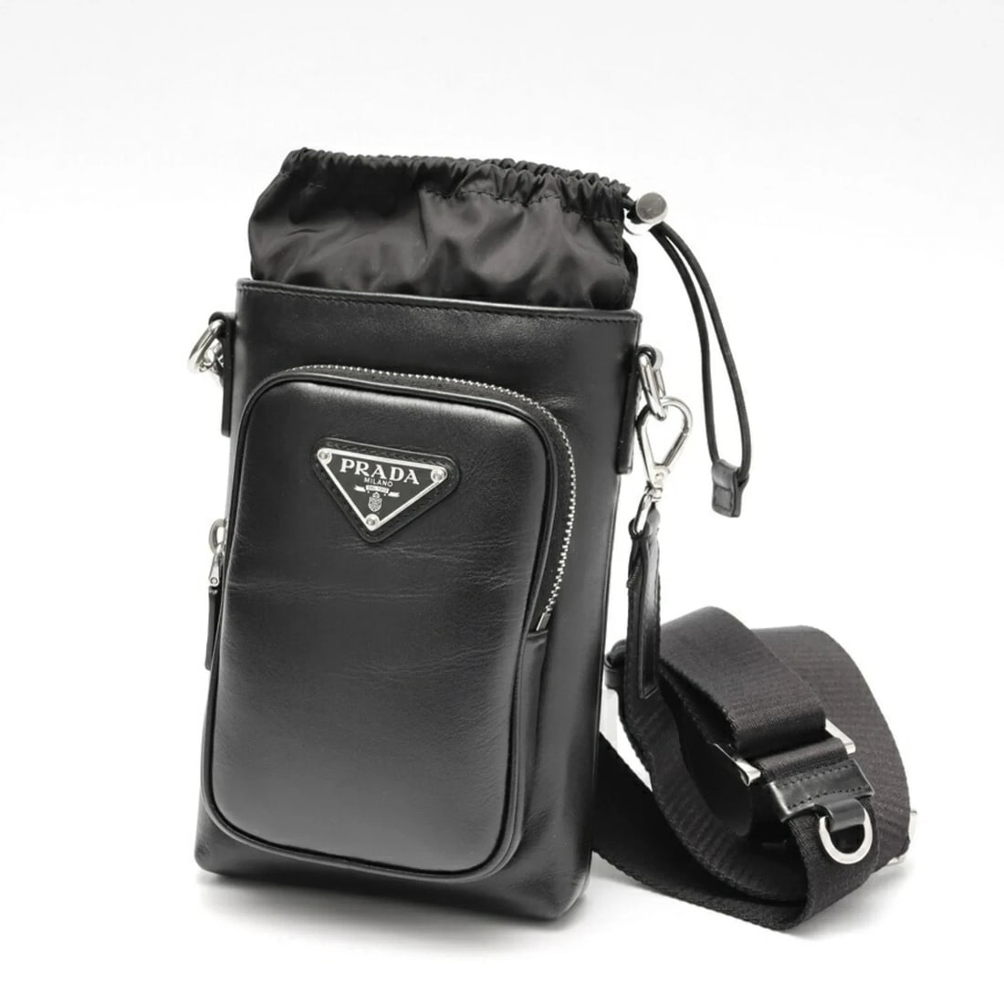 PRADA PRADA LEATHER SMARTPHONE CASE SHOULDER POUCH (1 of 5)