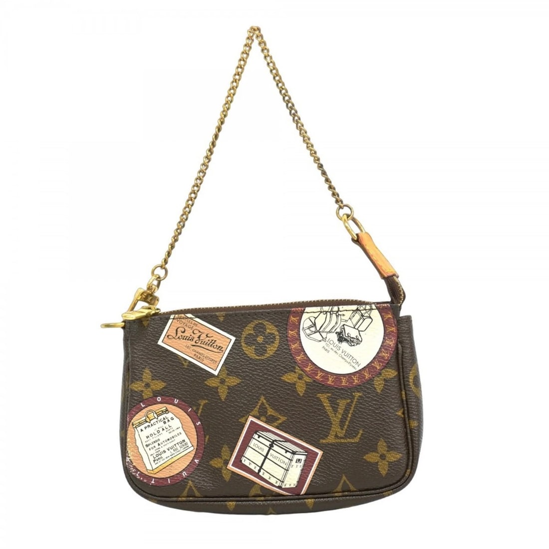 LOUIS VUITTON MONOGRAM MINI POCHETTE ACCESSOIRES BROWN: Louis Vuitton Monogram Mini Pochette Accessoires Brown Brand: Louis Vuitton Type/Style: Pouch Material: none Color: Brown Size: (HxWxD) 9.5cm x 14.5cm x 3cm / 3.74'' x 5.7'' x 1.18'' Accessories: