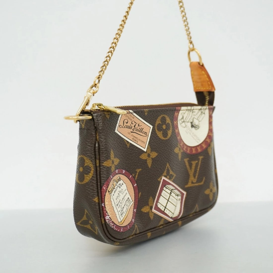 LOUIS VUITTON MONOGRAM MINI POCHETTE ACCESSOIRES BROWN - 2