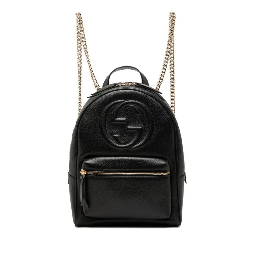 GUCCI INTERLOCKING G SOHO CHAIN BACKPACK BLACK: Gucci Interlocking G Soho Chain Backpack Black Brand: Gucci Type/Style: Backpack Material: Leather Color: Black Size: (HxWxD) 30cm x 23cm x 9cm / 11.81'' x 9.05'' x 3.54'' Accessories: None