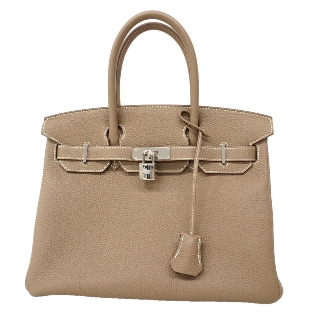 HERMES BIRKIN 30 HANDBAG, TOGO LEATHER, ETOUPE, X STAMP: Hermes Birkin 30 Handbag, Togo Leather, Etoupe, X Stamp Brand: Hermes Type/Style: Handbag Material: Togo leather Color: Togo leather Size: Etoupe gray Accessories: None Accessories Notice: