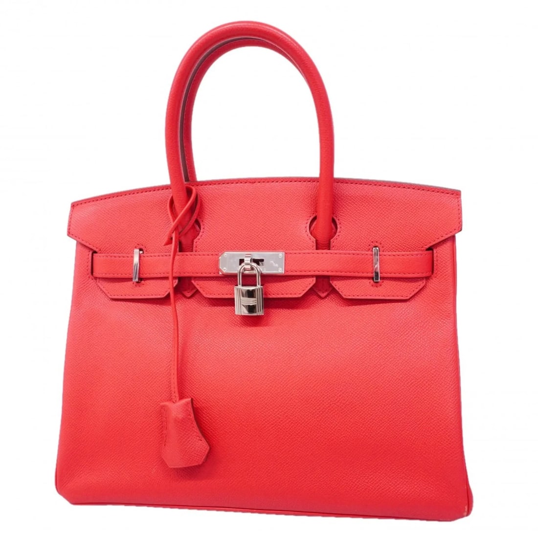 HERMES BIRKIN 30 HANDBAG, VEAU EPSOM LEATHER, ROUGE PIVOINE: Hermes Birkin 30 handbag, Veau Epsom leather, Rouge Pivoine Brand: Hermes Type/Style: Handbag Material: Epsom leather Color: Epsom leather Size: Red color Accessories: None Accessories Notice: When