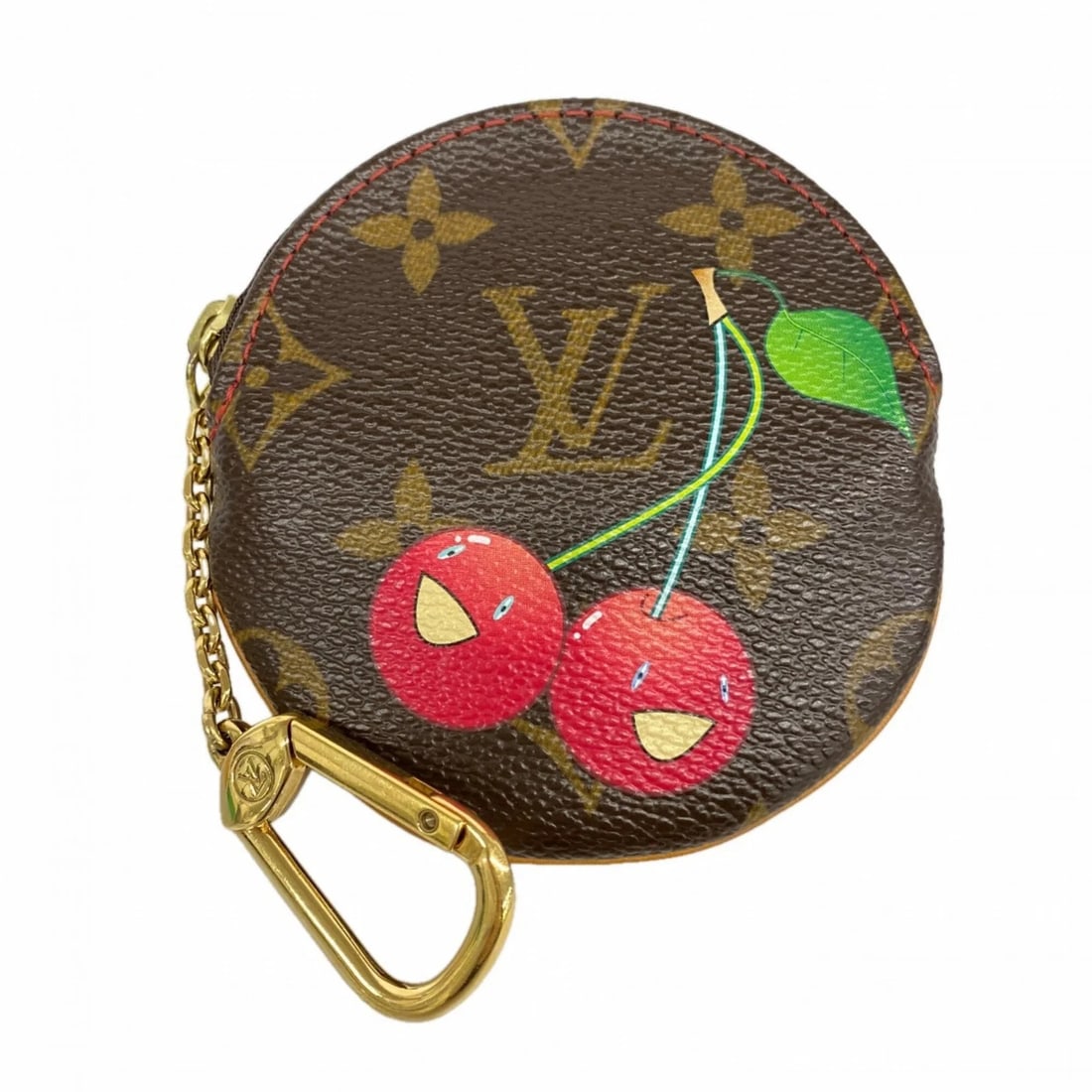 LOUIS VUITTON MONOGRAM CHERRY PORTEMONNAIE LONG WALLET/COIN: Louis Vuitton Monogram Cherry Portemonnaie Long Wallet/Coin Brand: Louis Vuitton Type/Style: Type Coin purse/coin case Material: none Color: Brown Size: (HxWxD) 9.5cm x 9cm x 1.5cm / 3.74'' x 3.54'' x
