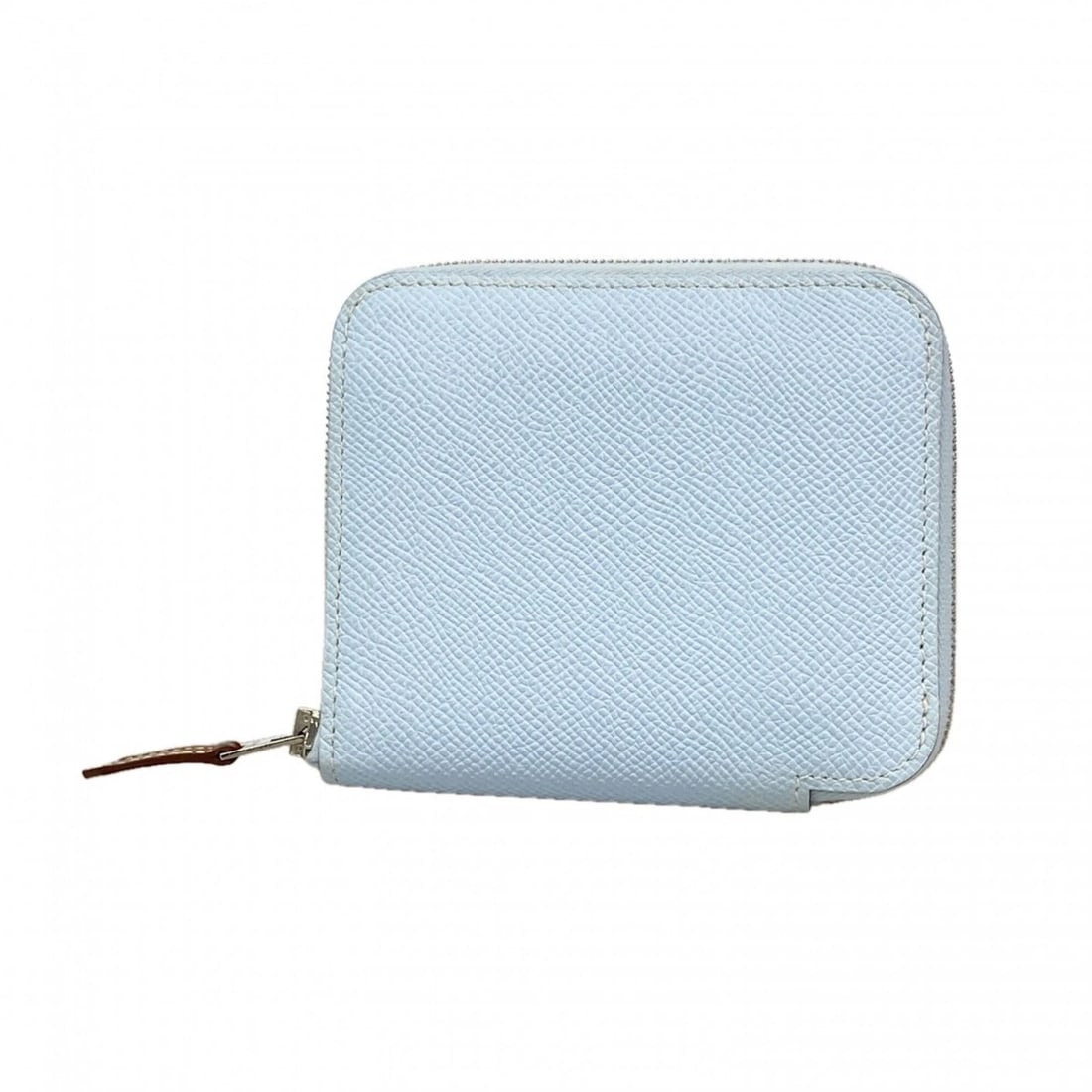 HERMES AZAP SILK IN COMPACT WALLET/COIN CASE: Hermes Azap Silk In Compact Wallet/Coin Case Brand: Hermes Type/Style: Type Coin purse/coin case Material: Epsom leather Color: Blue Size: (HxWxD) 10cm x 11cm x 2cm / 3.93'' x 4.33'' x 0.78'' Acce