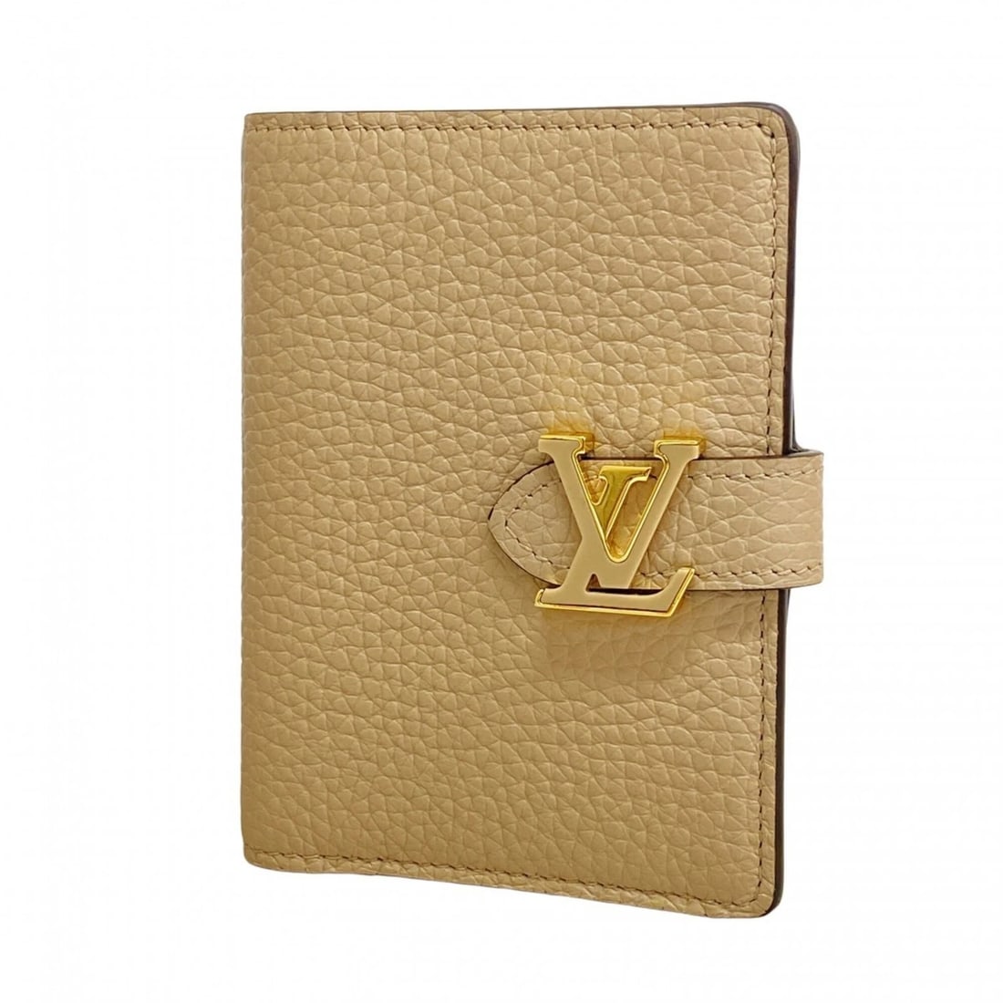 LOUIS VUITTON TAURILLON LEATHER LV VERTICAL WALLET: Louis Vuitton Taurillon Leather LV Vertical Wallet Brand: Louis Vuitton Type/Style: Type Wallet (bi-fold) Material: none Color: Galle Size: (HxWxD) 12cm x 9cm x 2cm / 4.72'' x 3.54'' x 0.78''