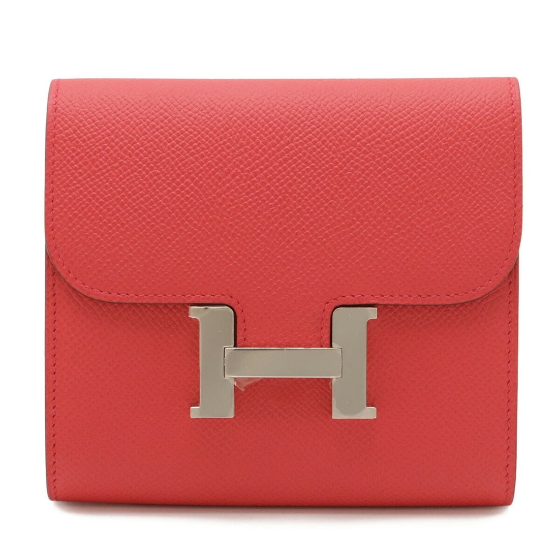 HERMES CONSTANCE COMPACT BI-FOLD WALLET, EPSOM LEATHER: HERMES Constance Compact Bi-fold Wallet, Epsom Leather Brand: Hermes Type/Style: Type Wallet (bi-fold) Material: Epsom leather Color: Fuchsia, Pink Size: (HxWxD) 12cm x 13cm / 4.72'' x 5.11'' Acce