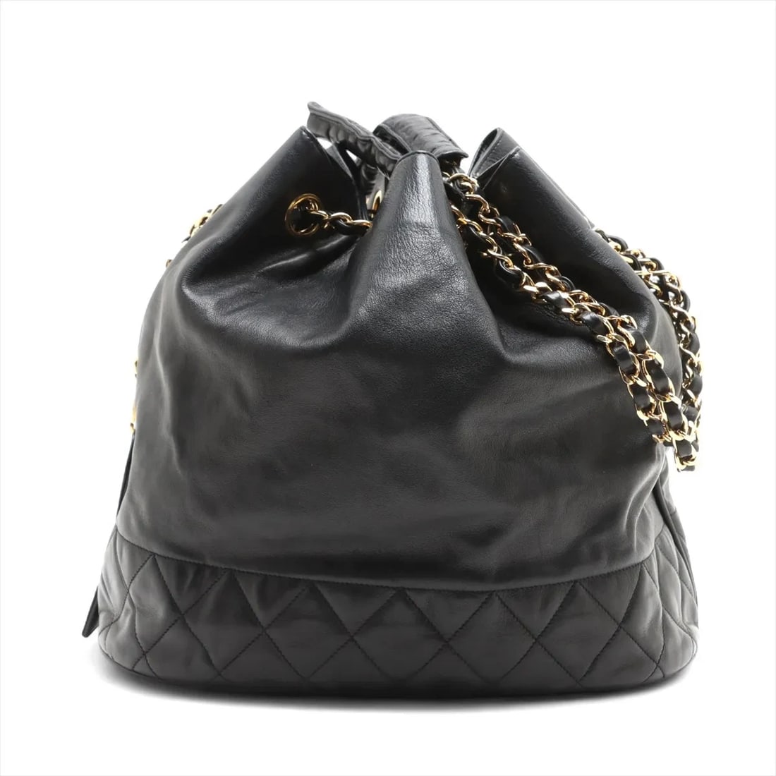CHANEL MATELASSE LAMBSKIN CHAIN SHOULDER BAG: Chanel Matelasse Lambskin Chain Shoulder bag Brand: Chanel Type/Style: Shoulder bag Material: Lambskin Color: Black Size: Height:9.6inch Length:10.4inch Depth:7.1inch Accessories: None Acc