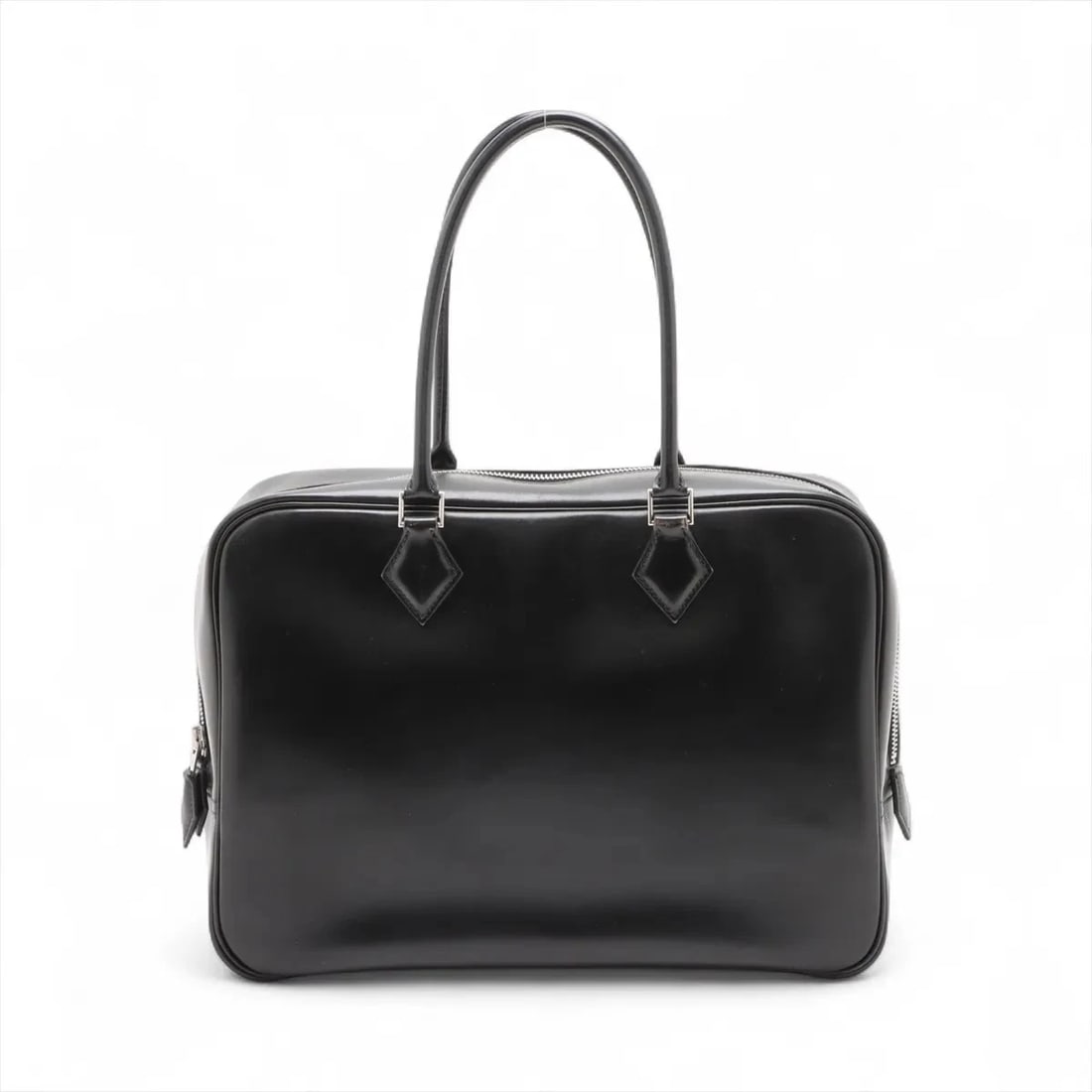 HERMES PLUME 32 BOX CALF BLACK HANDBAG: Hermes Plume 32 Box calf Black Handbag Brand: Hermès Type/Style: Hand bag Material: Box calf Color: Black Size: Height:9.4inch Length:12.6inch Depth:4.3inch Handle height:7.3inch Accessories: None