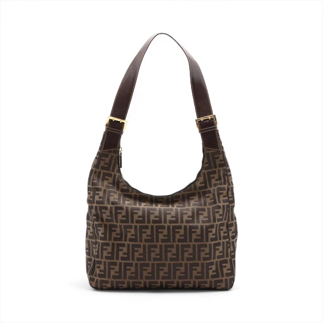 FENDI ZUCCA CANVAS & LEATHER SHOULDER BAG SUNGLASSES: Fendi ZUCCa Canvas & Leather Shoulder bag Sunglasses Brand: Fendi Type/Style: Sunglasses Material: Canvas & Leather Color: Brown Size: Height:15.0inch Length:13.8inch Depth:3.7inch Accessories: No