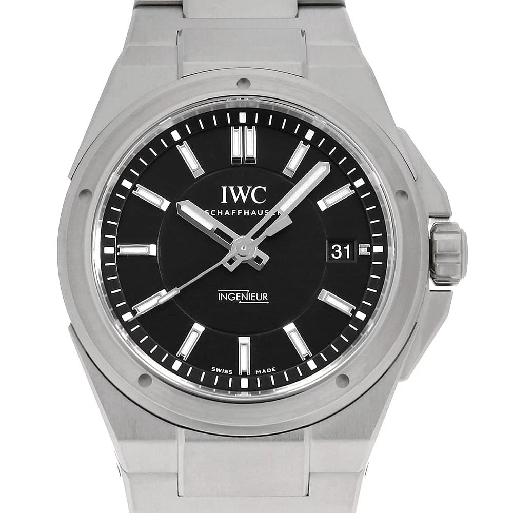 IWC INGENIEUR AUTOMATIC WATCH: IWC Ingenieur Automatic Watch Brand: IWC Type: Wrist watch Material: Band Material Stainless Steel, Case Material Stainless Steel Color: Dial color Black Size: Case:W40mm Circumference of Wrist:19cm