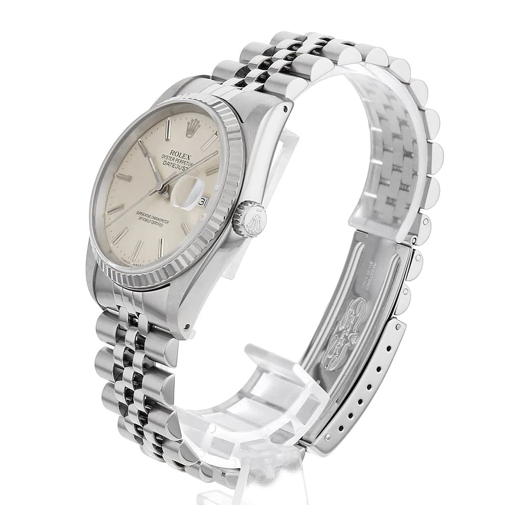 ROLEX DATEJUST SILVER WATCH - 2