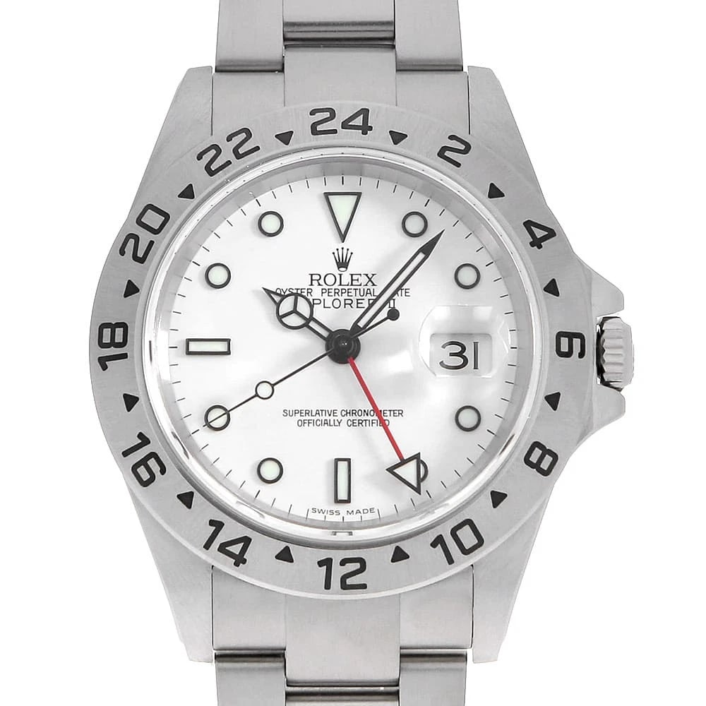ROLEX EXPLORER WHITE WATCH: ROLEX Explorer white Watch Brand: ROLEX Type: Wrist watch Material: Band Material Stainless Steel, Case Material Stainless Steel Color: Dial color White Size: Case:W40mm Circumference of Wrist:19.5cm