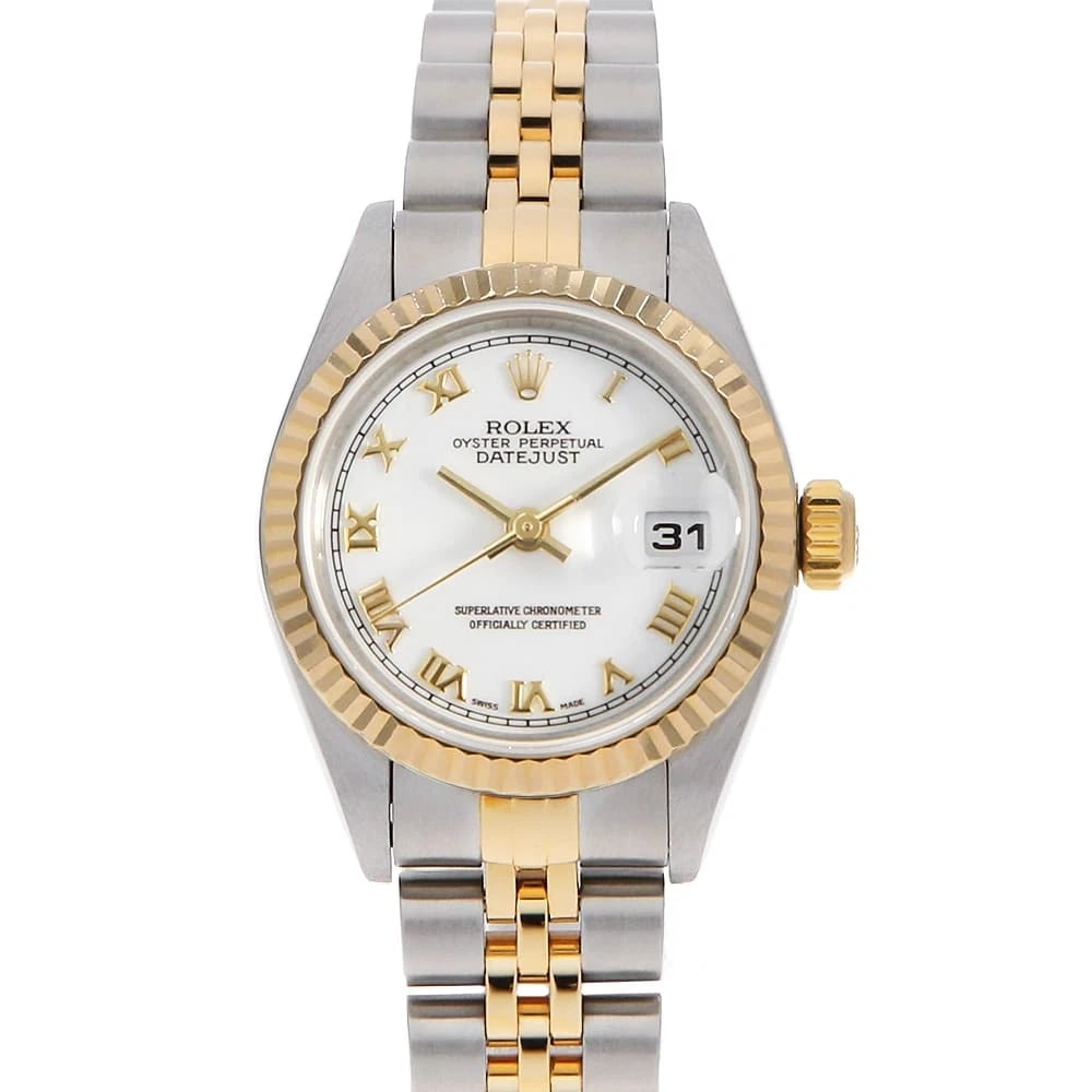 ROLEX DATEJUST WHITE WATCH