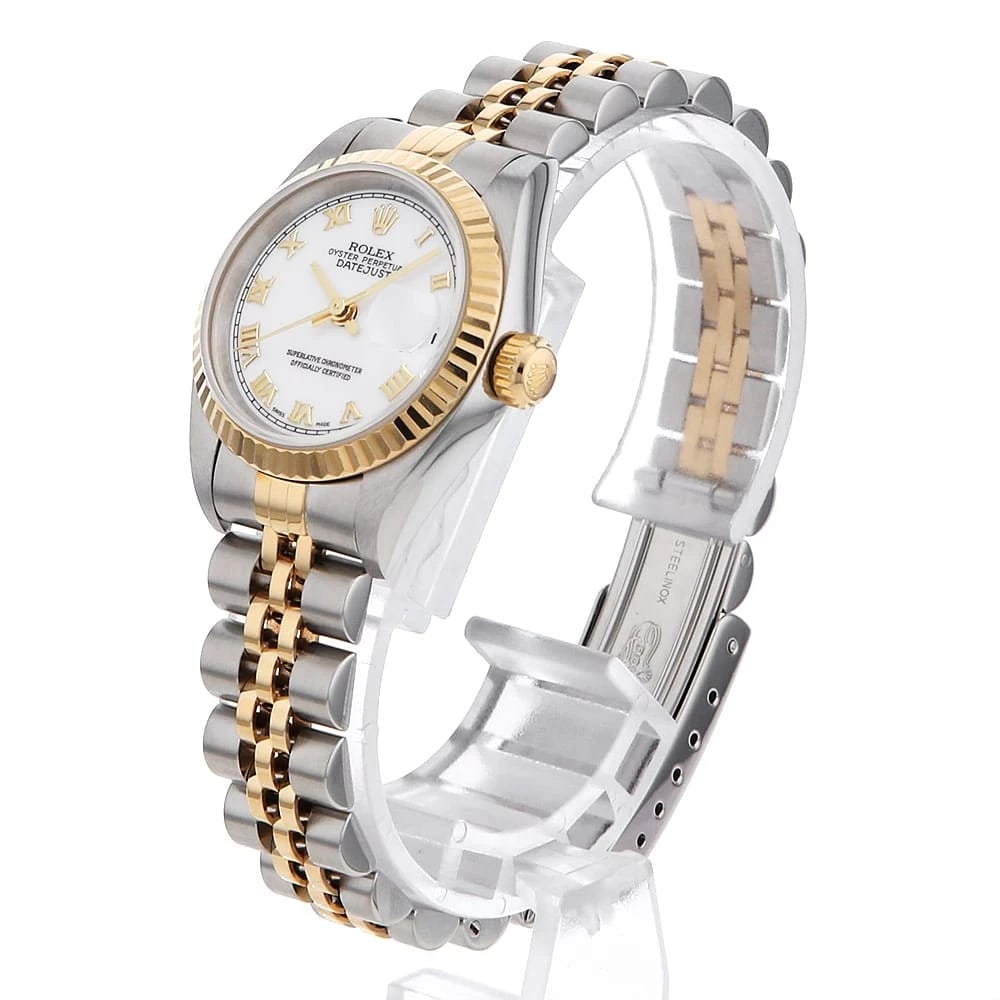 ROLEX DATEJUST WHITE WATCH - 2