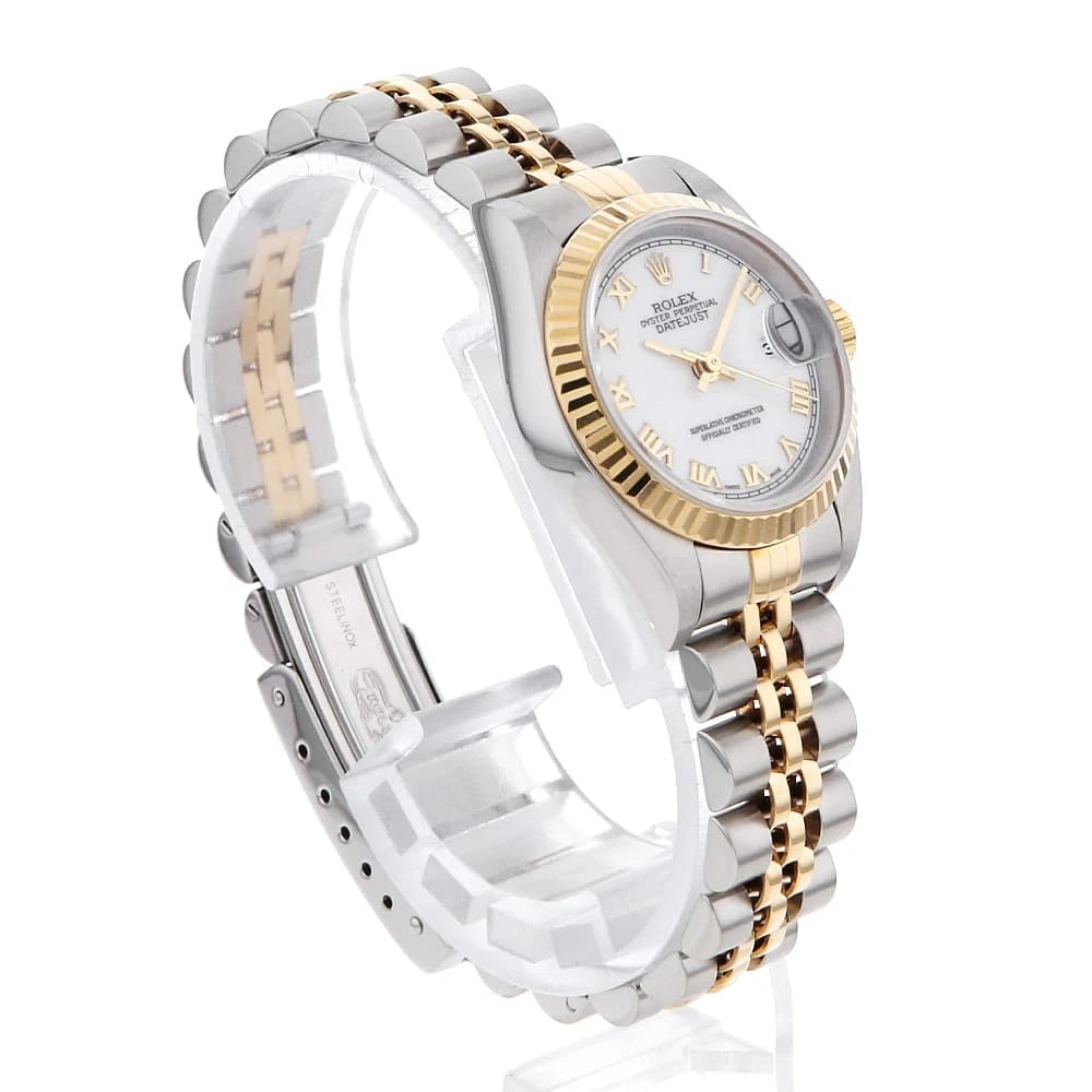 ROLEX DATEJUST WHITE WATCH - 3