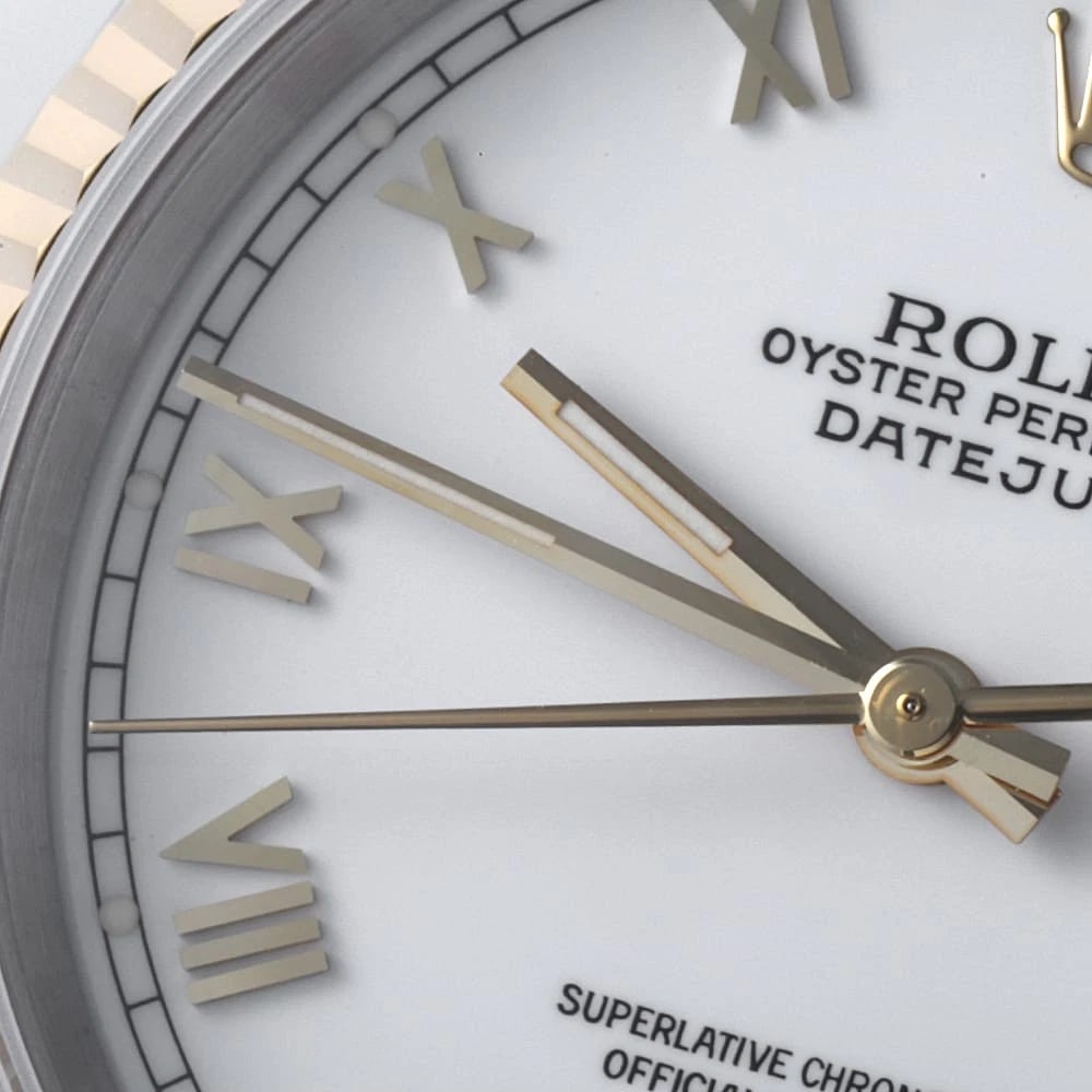 ROLEX DATEJUST WHITE WATCH - 3