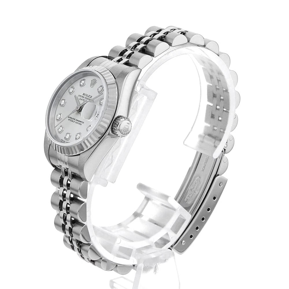 ROLEX DATEJUST DIAMOND SILVER WATCH - 2