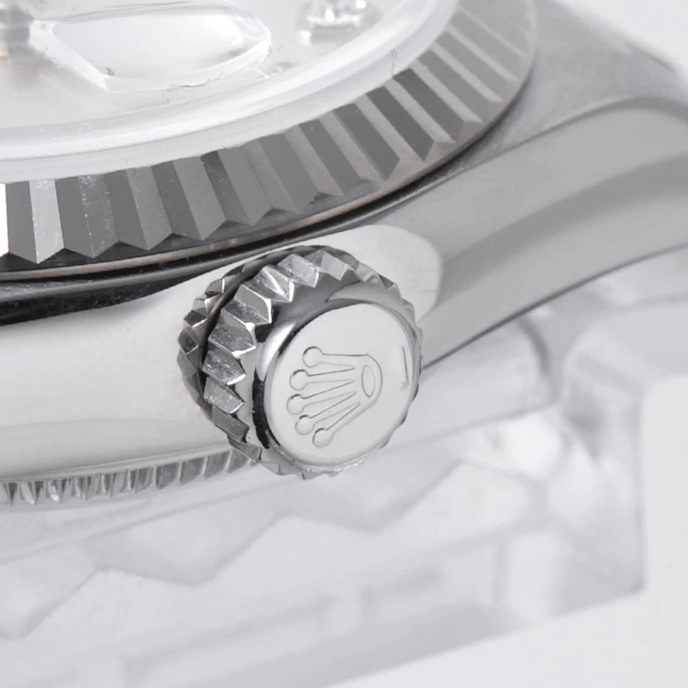 ROLEX DATEJUST DIAMOND SILVER WATCH - 5