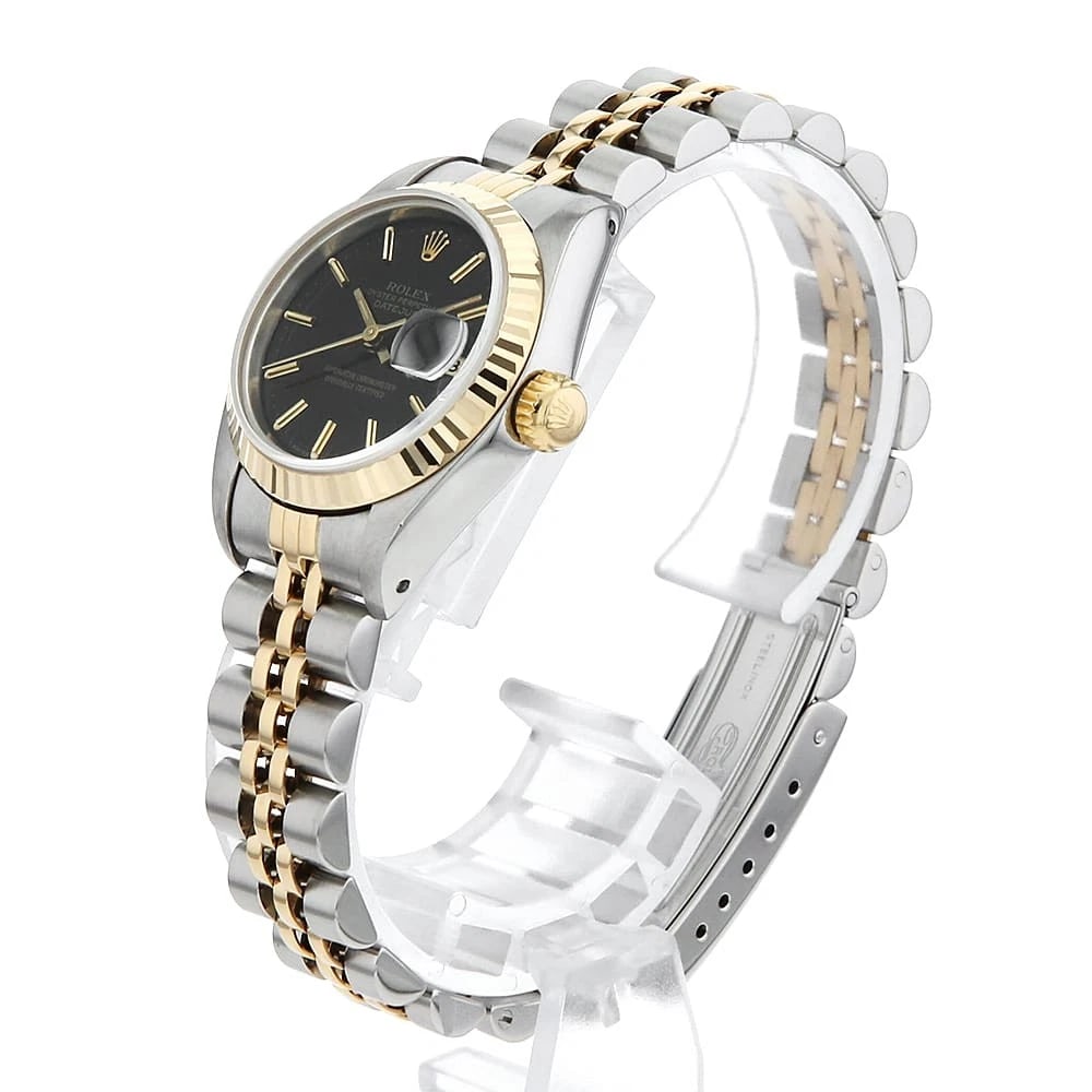 ROLEX DATEJUST BLACK WATCH - 2