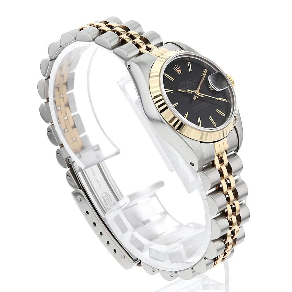 ROLEX DATEJUST BLACK WATCH - 3