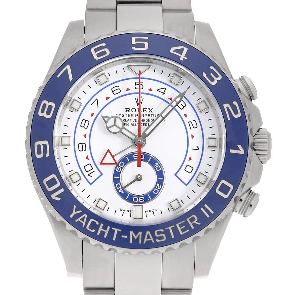 ROLEX YACHT-MASTER WHITE WATCH: ROLEX Yacht-Master white Watch Brand: ROLEX Type: Wrist watch Material: Band Material Stainless Steel, Case Material Stainless Steel Color: Dial color White Size: Case:W44mm Circumference of