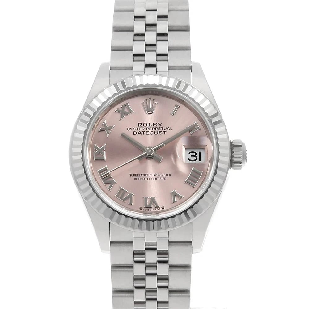 ROLEX DATEJUST PINK ROMAN ROW JUBILEE BRACELET WATCH: ROLEX Datejust pink Roman row jubilee bracelet Watch Brand: ROLEX Type: Wrist watch Material: Band Material Stainless Steel, Case Material Stainless Steel/White gold Color: Dial color Pink Size: