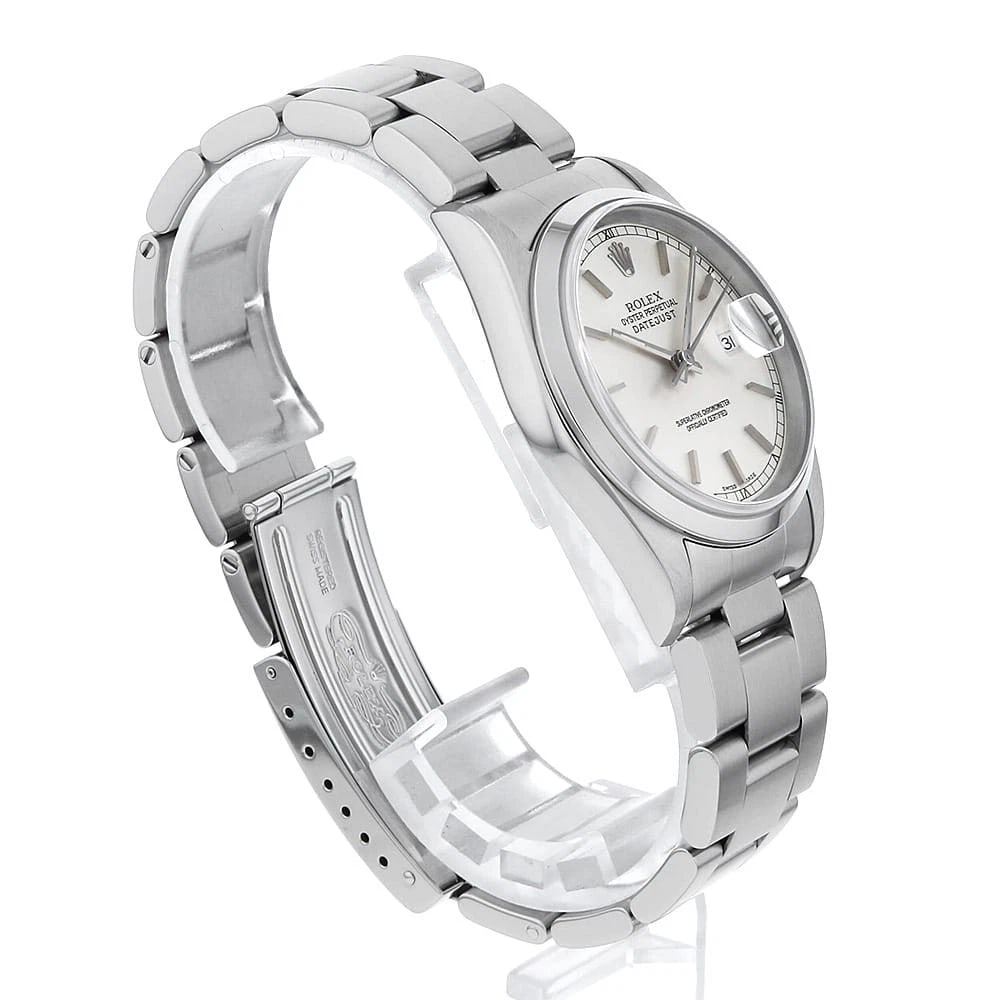 ROLEX DATEJUST SILVER WATCH - 3