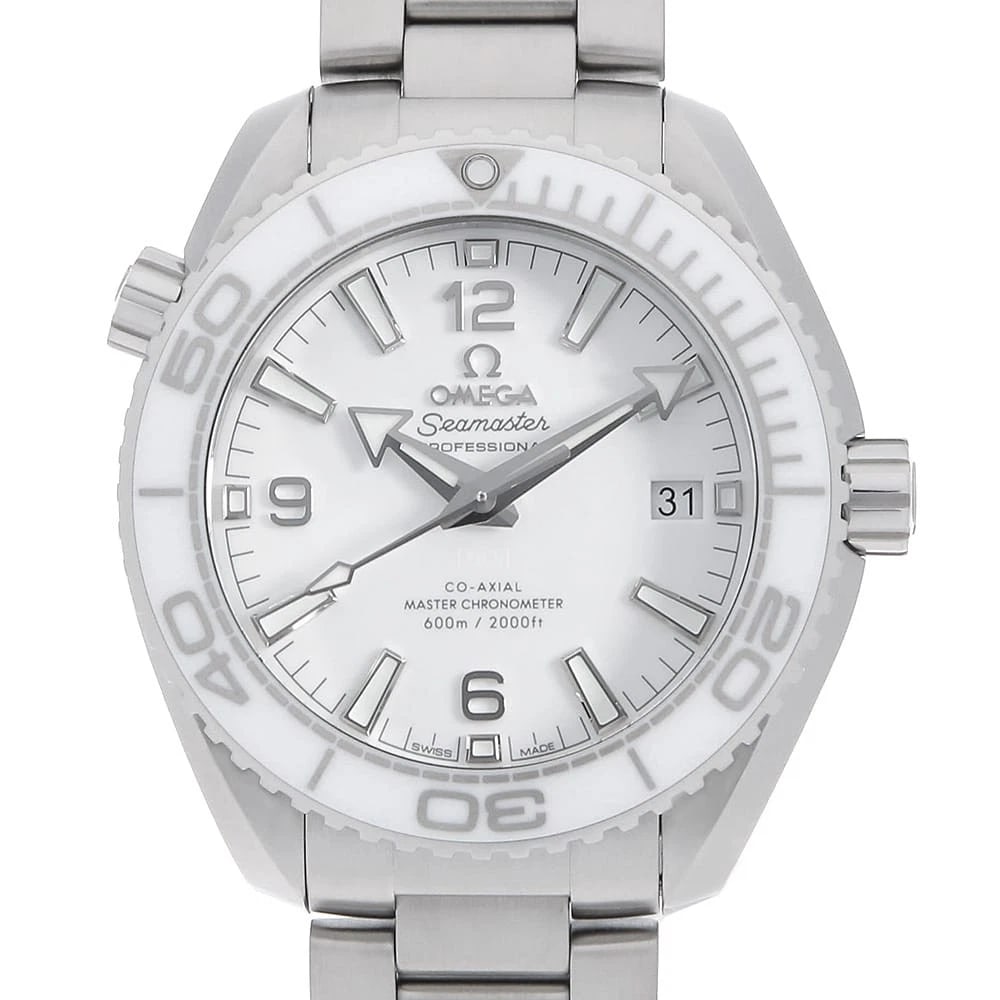 OMEGA SEAMASTER PLANET OCEAN WATCH: OMEGA Seamaster Planet Ocean Watch Brand: OMEGA Type: Wrist watch Material: Band Material Stainless Steel, Case Material Stainless Steel Color: Dial color White Size: Case:W39.5mm Circumference of