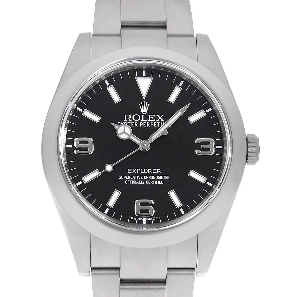 ROLEX EXPLORER EARLY MODEL BLACK WATCH: ROLEX Explorer early model black Watch Brand: ROLEX Type: Wrist watch Material: Band Material Stainless Steel, Case Material Stainless Steel Color: Dial color Black Size: Case:W39mm Circumference of