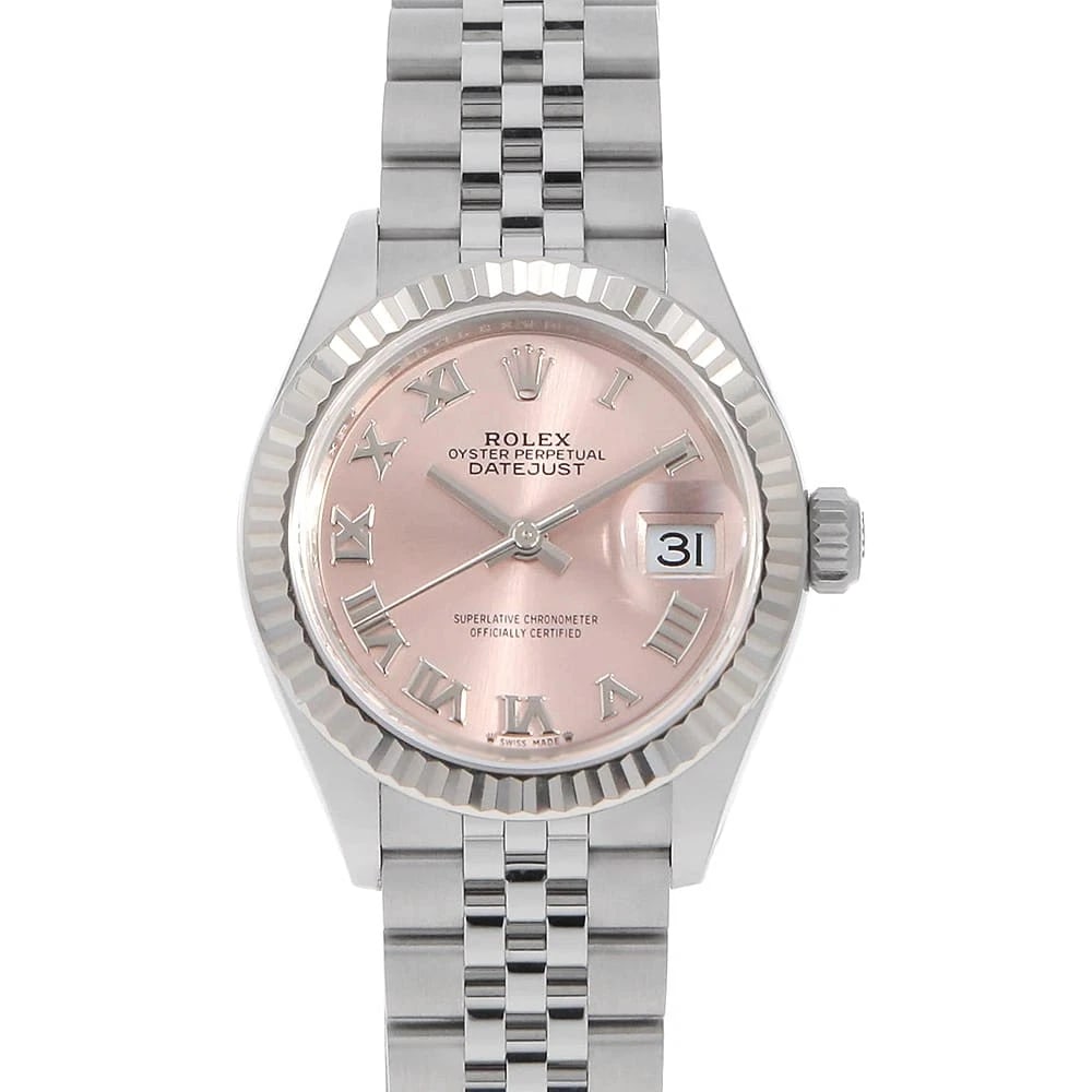 ROLEX DATEJUST PINK ROMAN ROW JUBILEE BRACELET WATCH: ROLEX Datejust pink Roman row jubilee bracelet Watch Brand: ROLEX Type: Wrist watch Material: Band Material Stainless Steel, Case Material Stainless Steel/White gold Color: Dial color Pink Size: Case: