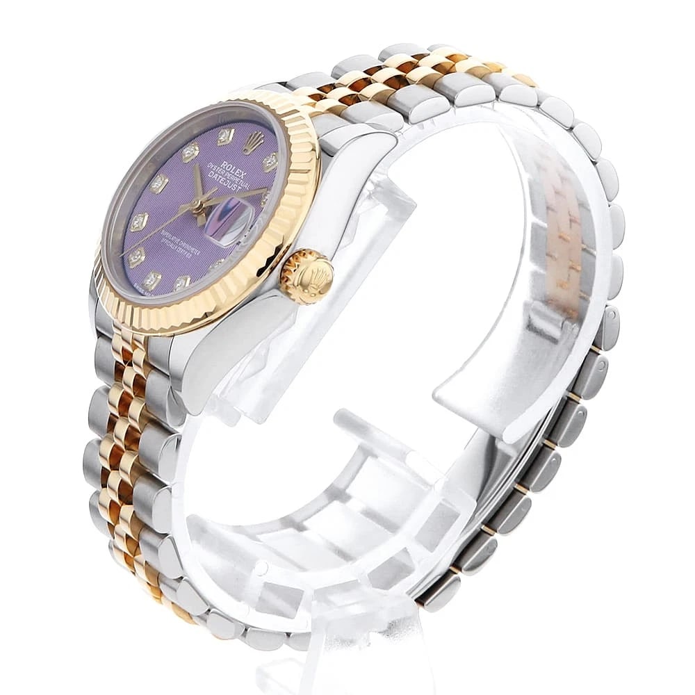 ROLEX DATEJUST DIAMOND RASPBERRY TAPESTRY WATCH - 2