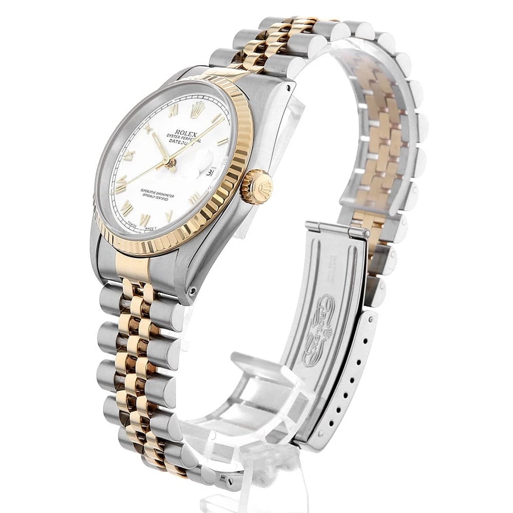 ROLEX DATEJUST WHITE WATCH - 2