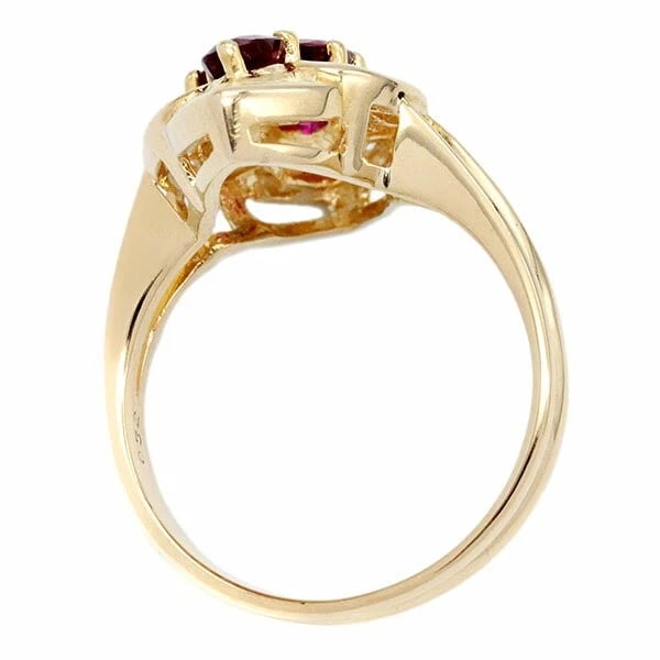 18K YG RUBY DIAMOND RING - 2