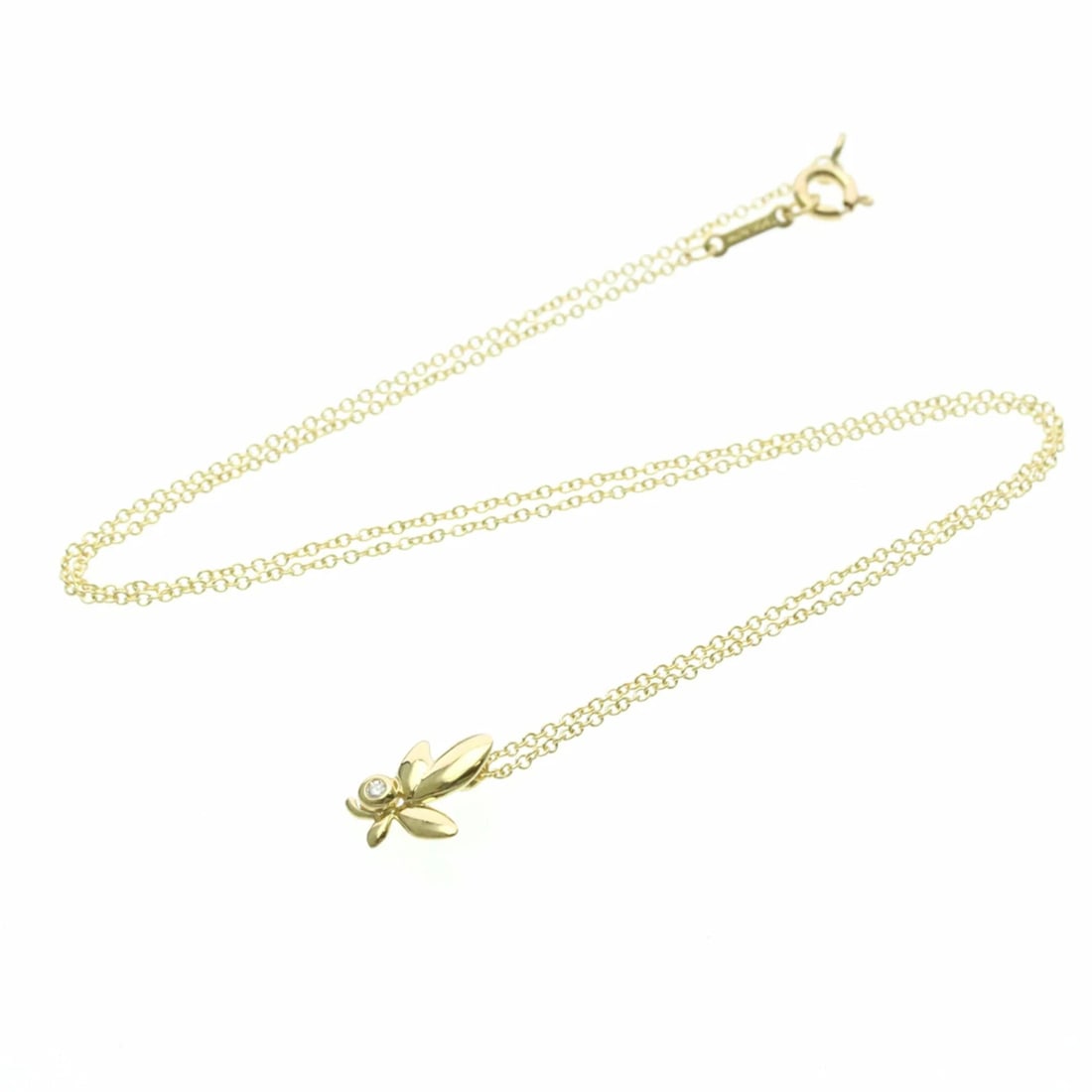 TIFFANY & CO. OLIVE LEAF NECKLACE 1P DIAMOND (1 of 6)