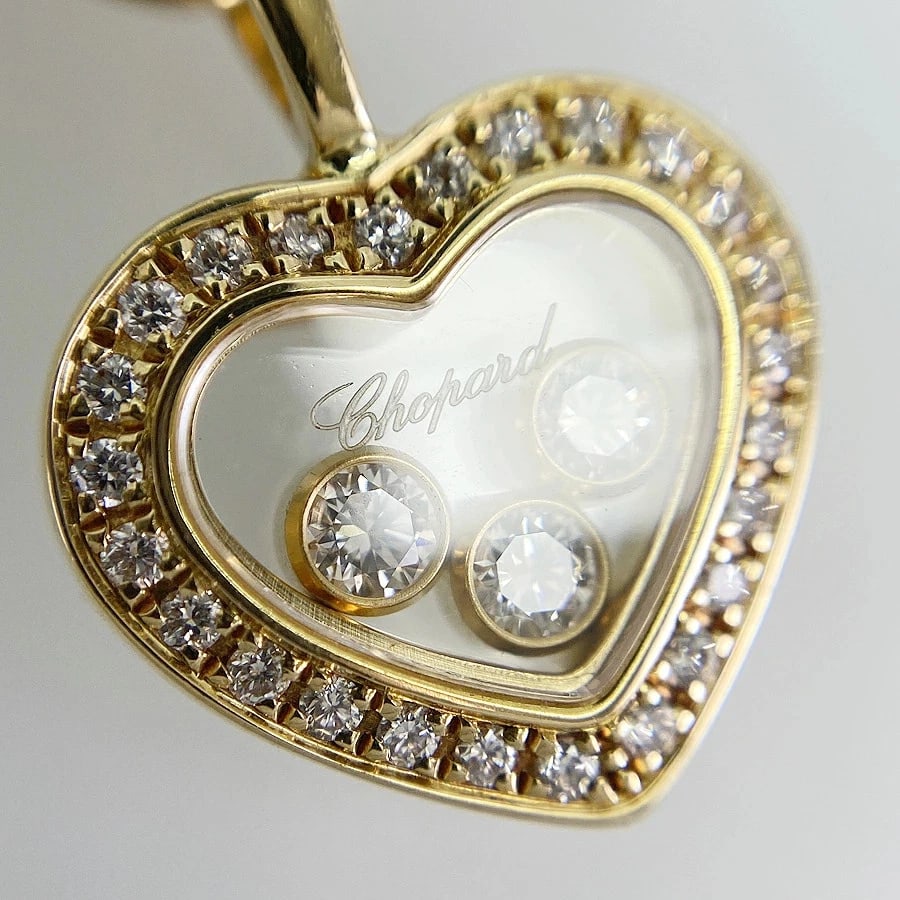 CHOPARD HAPPY DIAMONDS K18YG DIAMOND NECKLACE: CHOPARD HAPPY DIAMONDS K18YG DIAMOND NECKLACE Brand: Chopard Type/Style: NECKLACE Material: 18K,YG Color: Yellow Gold Size: Top size: 17.7mm x 12.4mm Necklace length: 42cm Accessories: None