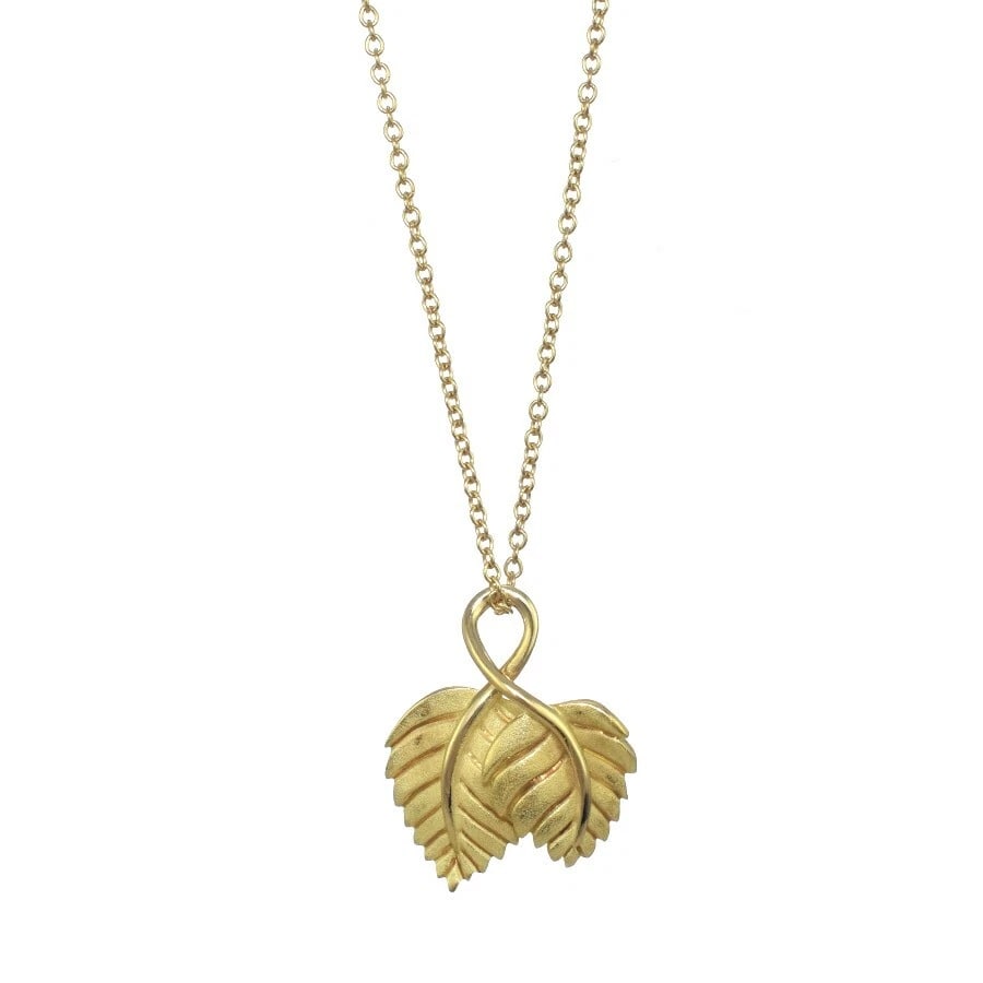 TIFFANY&CO. LEAF PENDANT NECKLACE K18YG YELLOW GOLD (1 of 3)