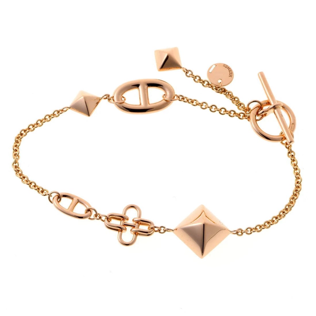 HERMES RONDE MULTI BRACELET AU750 18K ROSE GOLD: HERMES RONDE MULTI BRACELET AU750 18K ROSE GOLD Brand: Hermes Type/Style: BRACELET Material: 18K ROSE GOLD Color: Rose Gold Size: Length: 18cm Motif width: 7mm - 12mm Accessories: None Acc