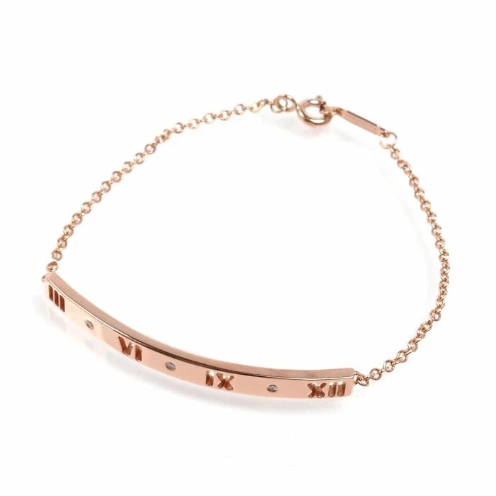 TIFFANY & CO. ATLAS BRACELET DIAMOND K18RG ROSE GOLD: TIFFANY & CO. ATLAS BRACELET DIAMOND K18RG ROSE GOLD Brand: Tiffany & Co. Type/Style: BRACELET Material: K18RG Color: Rose Gold Size: Approximately 15.5cm Plate: Approximately 40.0 x 3.7mm Accesso