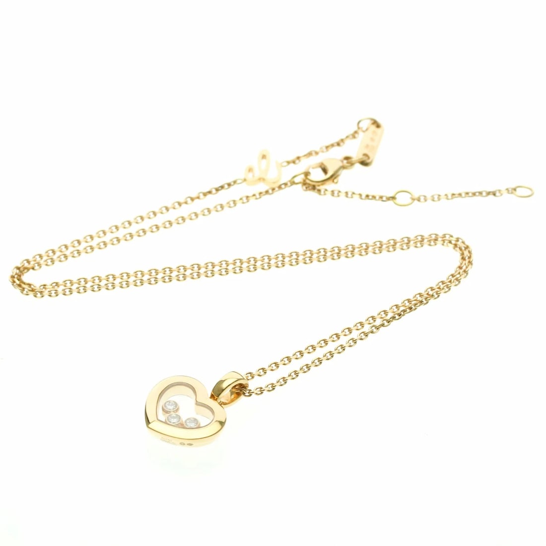 CHOPARD HAPPY DIAMONDS NECKLACE 18K ROSE GOLD (1 of 5)