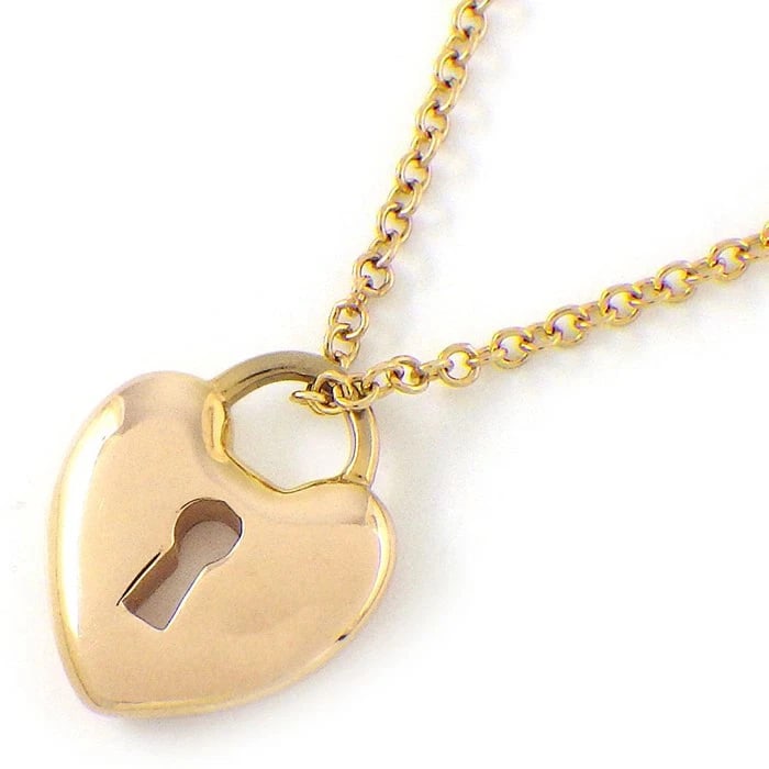 TIFFANY & CO. NECKLACE HEART LOCK K18RG ROSE GOLD: TIFFANY & CO. NECKLACE HEART LOCK K18RG ROSE GOLD Brand: Tiffany & Co. Type/Style: NECKLACE Material: K18RG Color: Rose Gold Size: Chain length: Approximately 40.5cm Motif size: Approximately 9.3mm (w