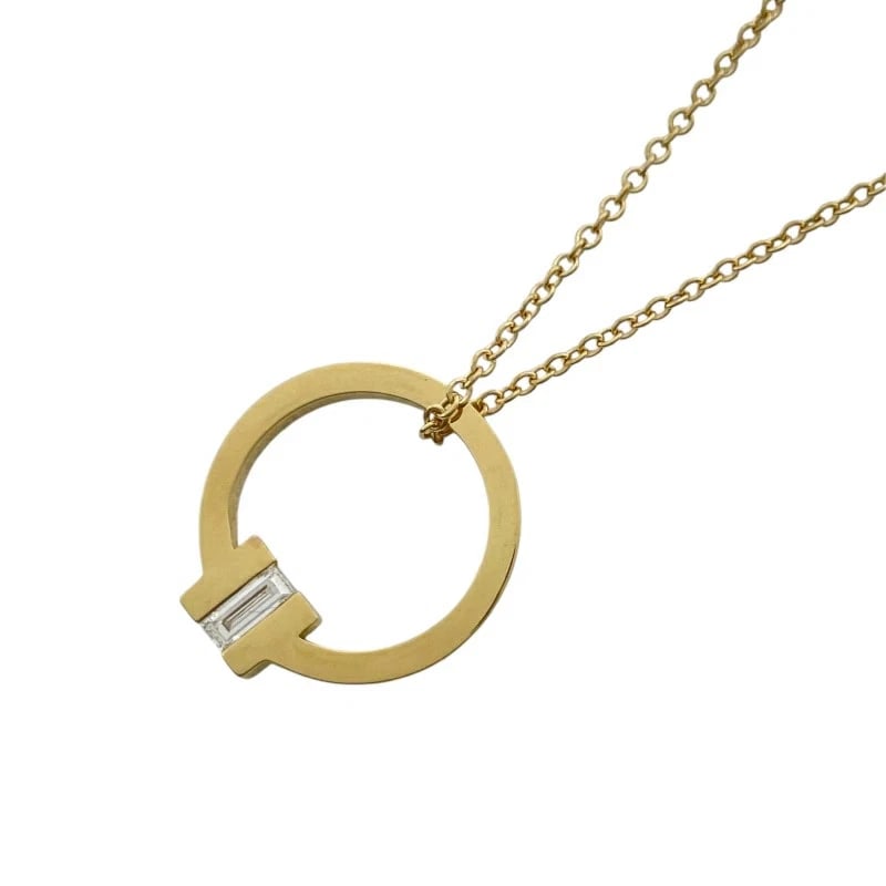 TIFFANY & CO. T SQUARE DIAMOND NECKLACE 18K GOLD: TIFFANY & CO. T SQUARE DIAMOND NECKLACE 18K GOLD Brand: Tiffany & Co. Type/Style: NECKLACE Material: 18K GOLD Color: Gold Size: Chain size: Approx. 46cm Top: Approx. W13.6mm x H14.7mm Accessories: