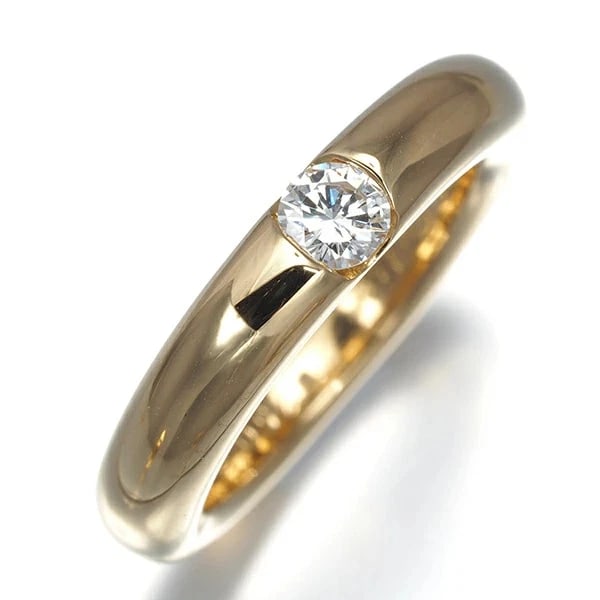 CARTIER ELLIPSE DIAMOND RING AU750 18K YELLOW GOLD: CARTIER ELLIPSE DIAMOND RING AU750 18K YELLOW GOLD Brand: Cartier Type/Style: Ring Material: K18YG Color: Yellow Gold Size: US6.5 Accessories: None Accessories Notice: When purchasing pre-