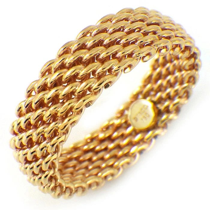 TIFFANY & CO. RING SOMERSET MESH K18RG ROSE GOLD: TIFFANY & CO. RING SOMERSET MESH K18RG ROSE GOLD Brand: Tiffany & Co. Type/Style: Ring Material: K18RG Color: Rose Gold Size: US5.25 Accessories: None Accessories Notice: When purchasing p